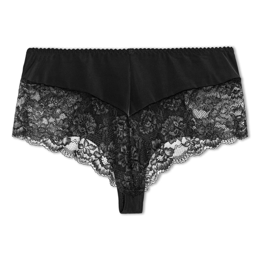 Floral Luxury Thong Black