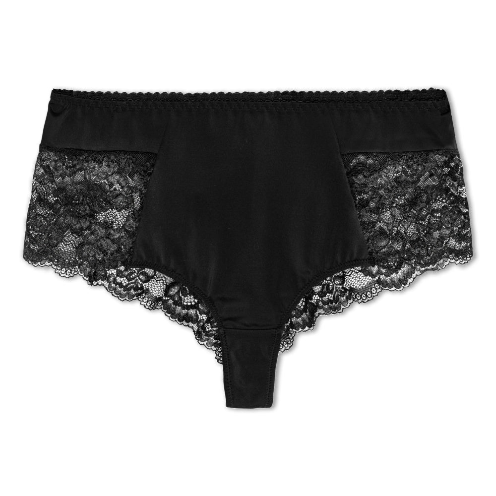 Floral Luxury Thong Black