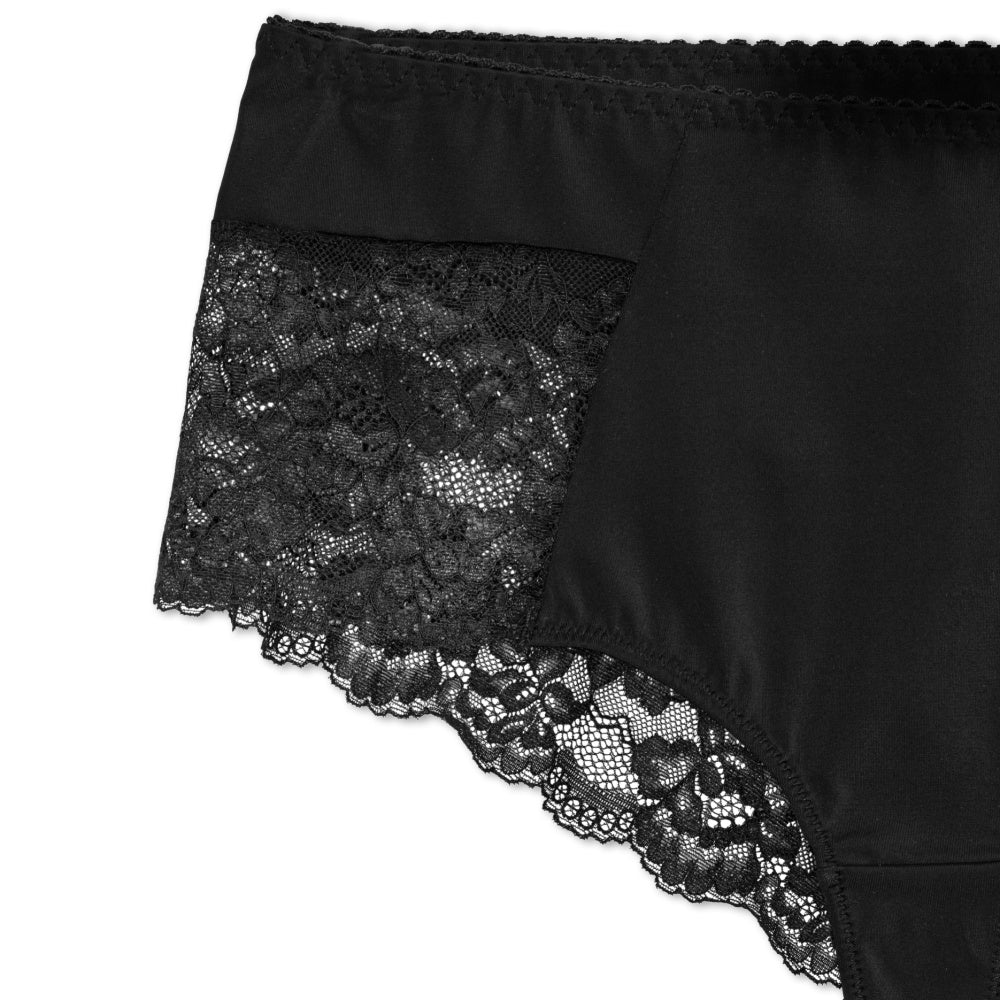Floral Luxury Thong Black